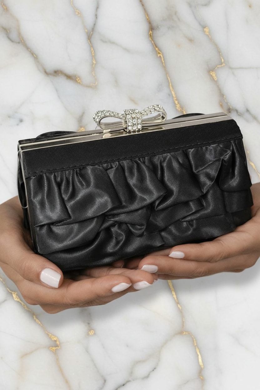 Borsa/pochette rouches